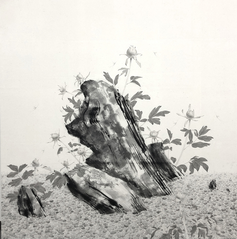 墨画草虫図묵화 초충도