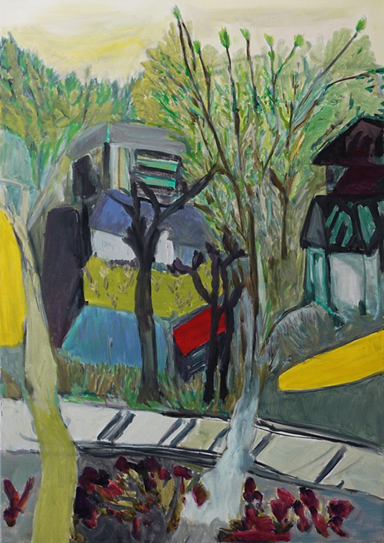 A Village Where Railway Ends 철길이 끊어진 동네 2026 oil on canvas 120x80cm